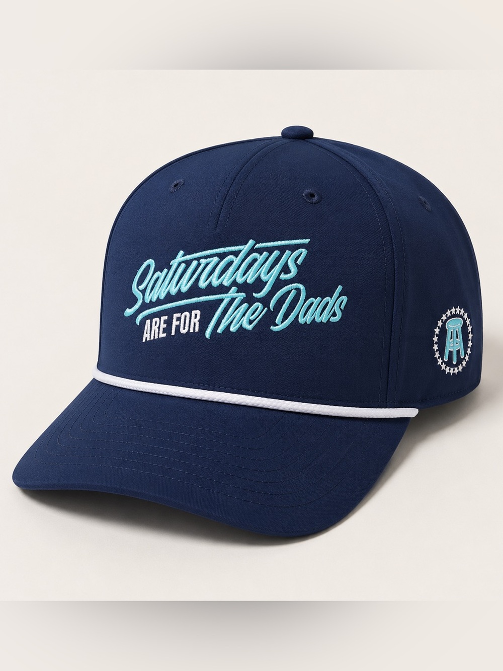 Barstool Sports Saturdays Are For The Dads Rope Snapback Hat Navy NWT